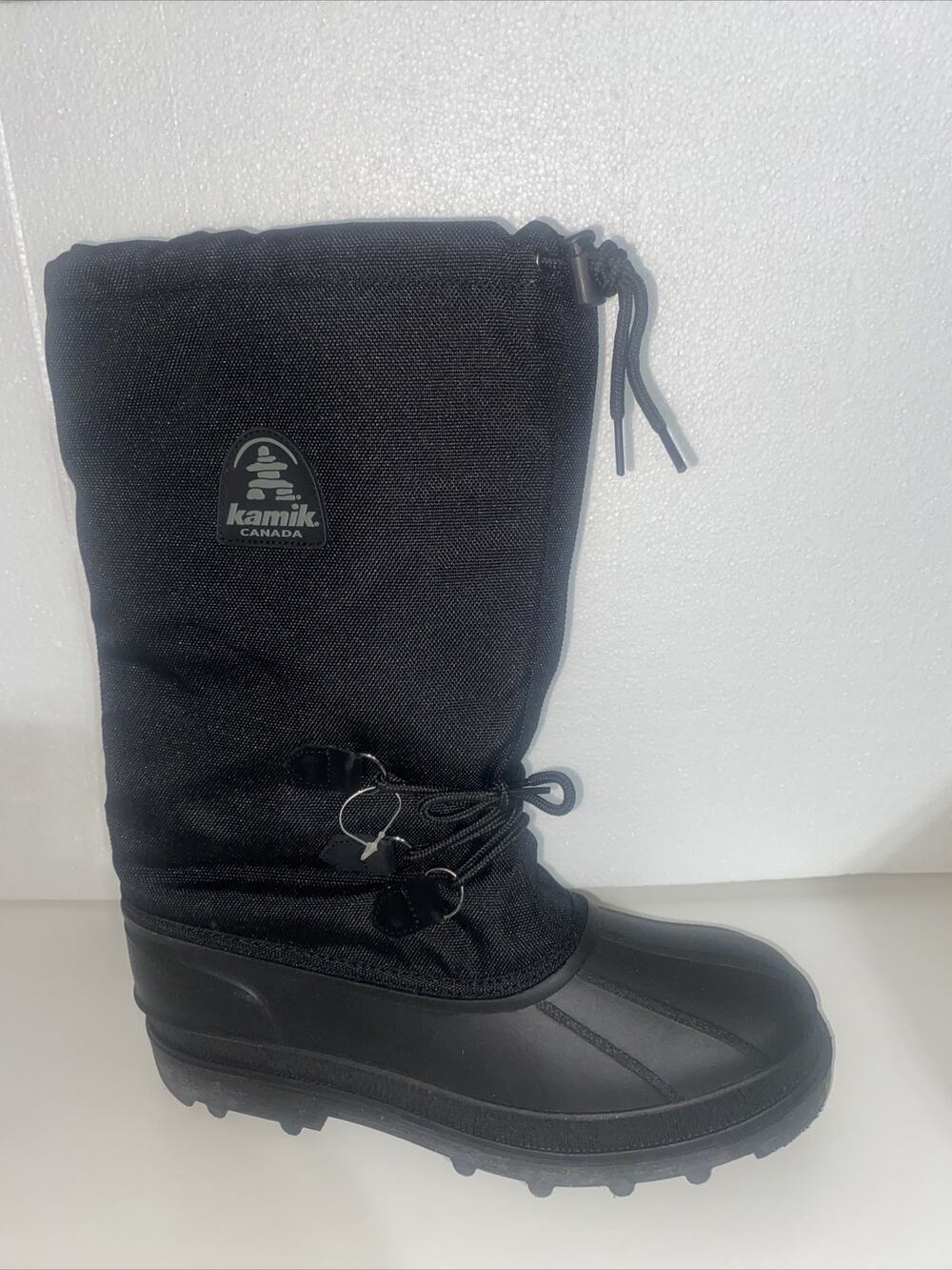 New Kamik K2 Winter Snow Boots Size 12 Black Waterproof Insulated Removable Dry